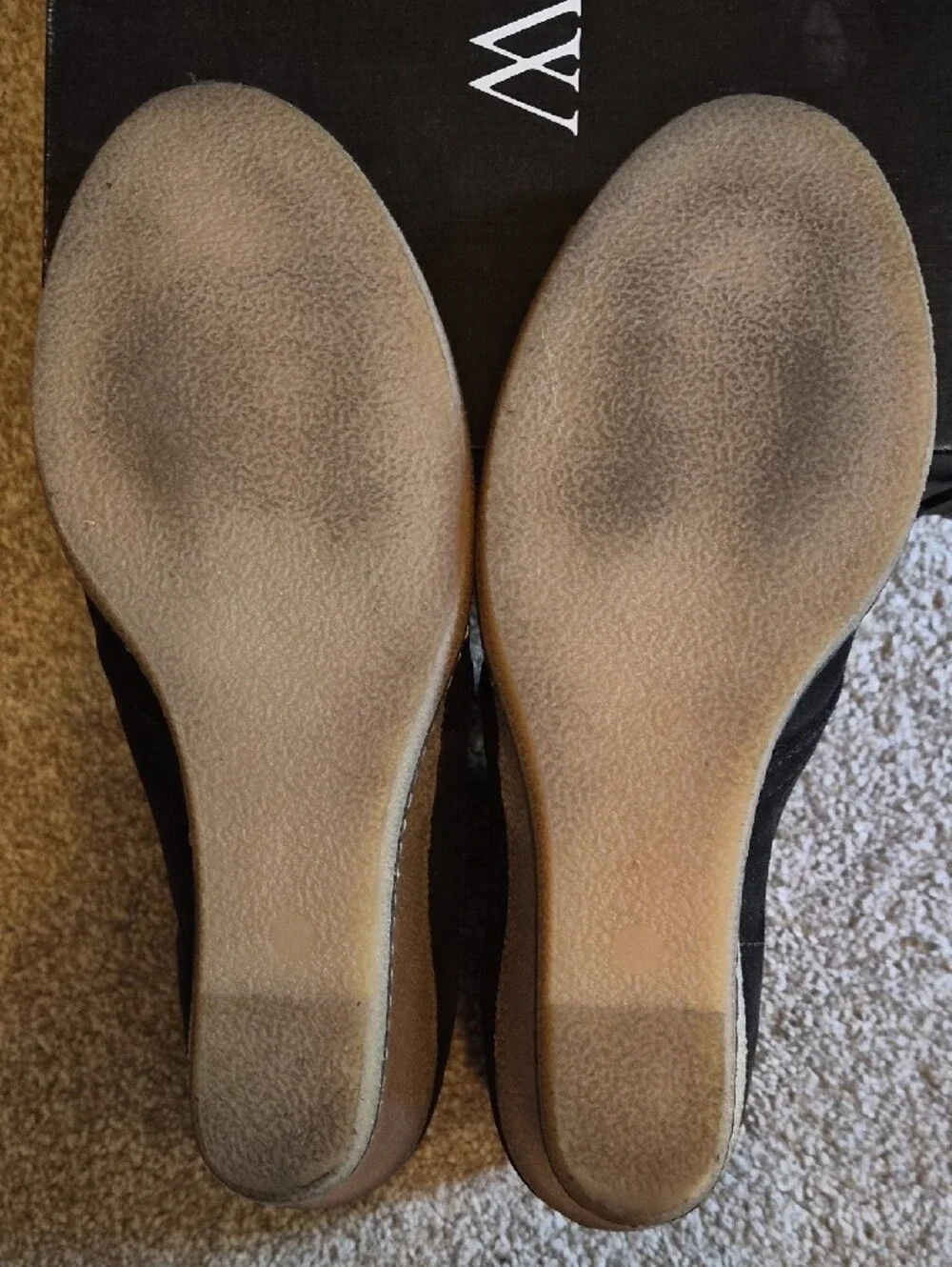 EuC J. Crew Black Suede Lace-Up Wedge Ankle Boots SZ 8